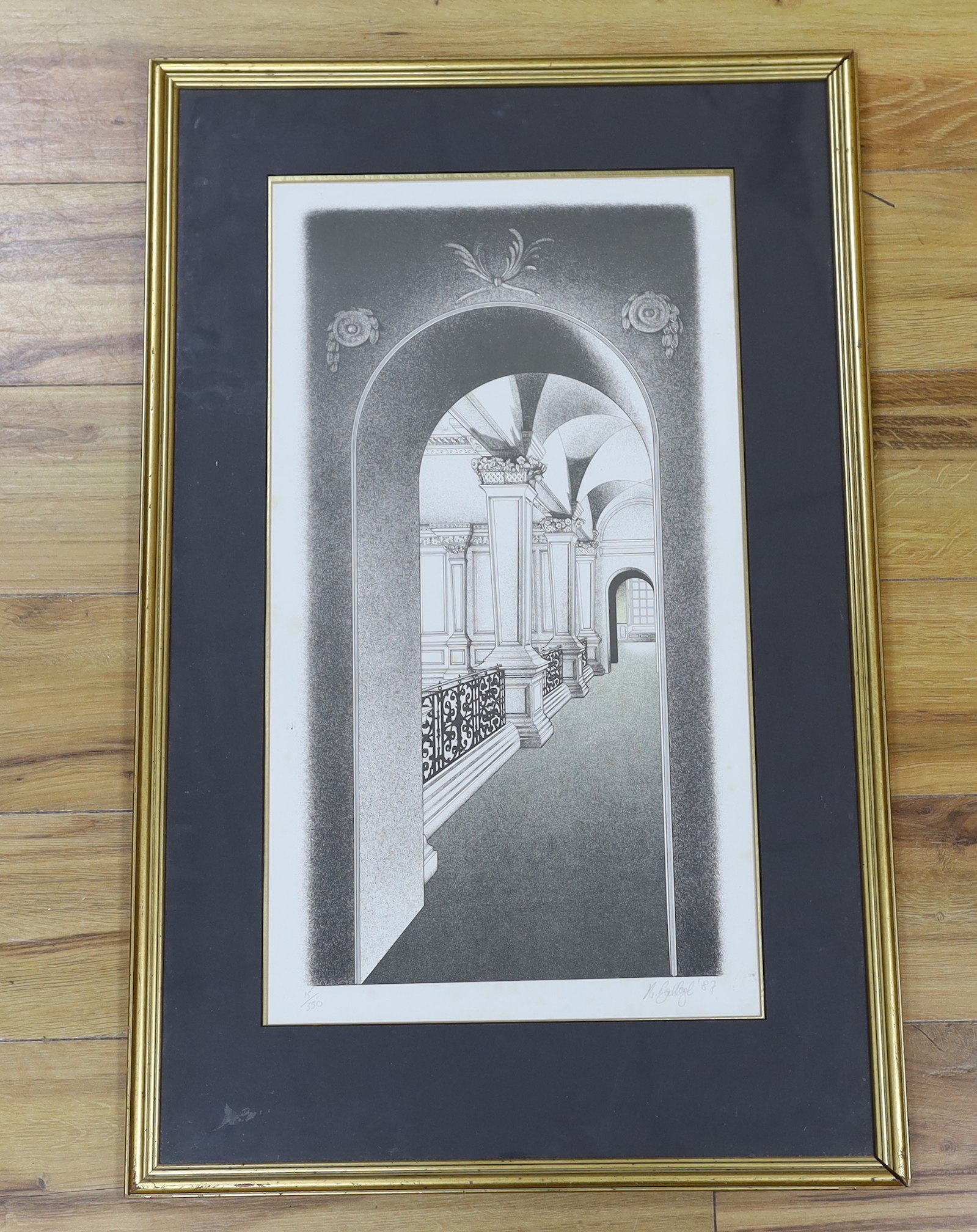 Robert Ballagh (Irish, b.1943), colour lithograph, 'Castletown House, County Kildare', limited edition 15/350, signed, 61 x 34cm